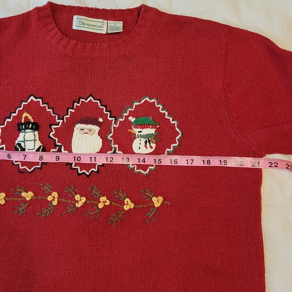 Shenanigans vintage woman Christmas sweater with embroidery size small - Picture 5 of 13